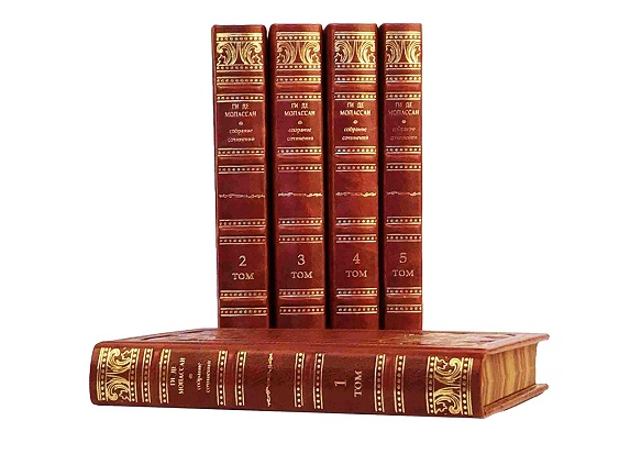 Ги де Мопассана в 5 томах.
