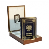 Кодекс чести русского офицера с иконой. Подарочный набор в лакированной шкатулке.